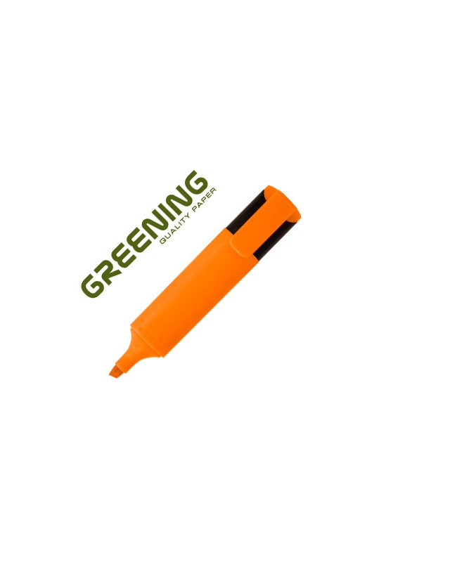 Rotulador greening fluorescente punta biselada naranja