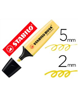 Rotulador stabilo boss pastel fluorescente 70 amarillo cremoso