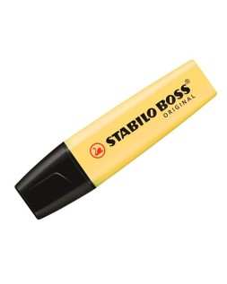 Rotulador stabilo boss pastel fluorescente 70 amarillo cremoso