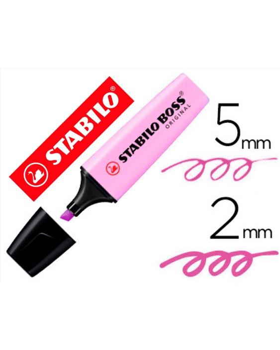 Rotulador stabilo boss pastel fluorescente 70 brisa violeta