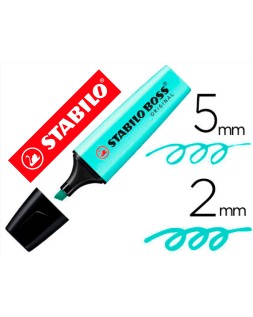 Rotulador stabilo boss pastel fluorescente 70 toque de turquesa