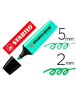 Rotulador stabilo boss pastel fluorescente 70 pizca de menta