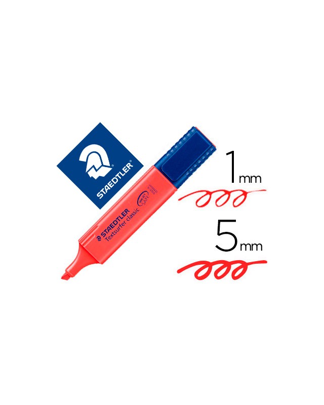 Rotulador staedtler textsurfer classic 364 fluorescente rojo