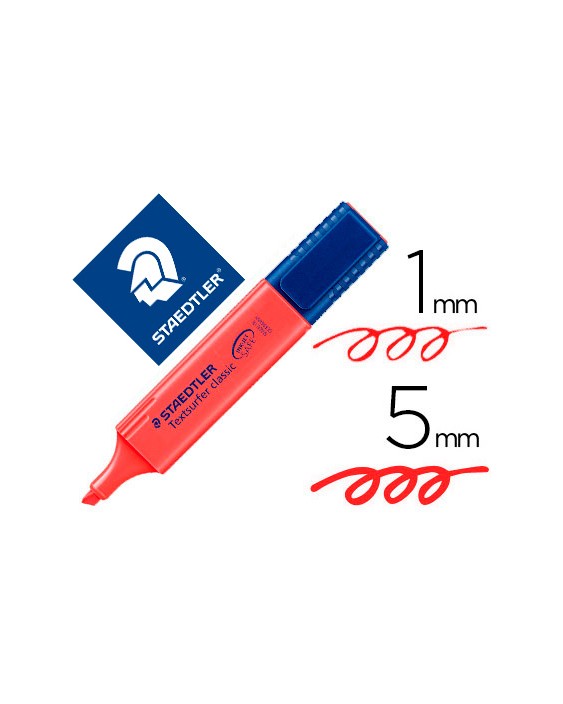 Rotulador staedtler textsurfer classic 364 fluorescente rojo