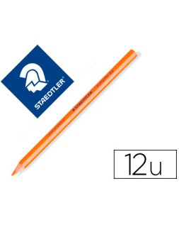 Lapices fluorescente staedtler textsurfer dry triangular naranja caja de 12 unidades