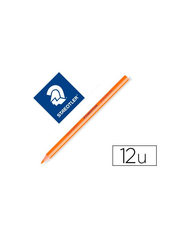 Lapices fluorescente staedtler textsurfer dry triangular naranja caja de 12 unidades