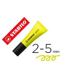 Rotulador stabilo fluorescente 72 amarillo neon
