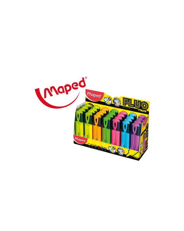 Rotulador maped fluo peps classic expositor de 28 unidades colores surtidos
