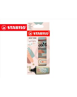 Rotulador stabilo boss mini naturevibes estuche de 5 unidades colores surtidos