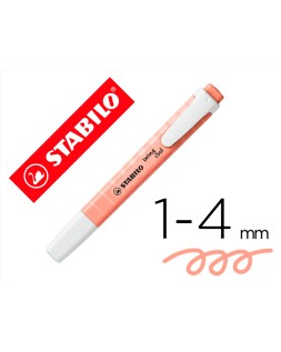 Rotulador stabilo fluorescente swing cool pastel melocoton