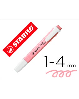 Rotulador stabilo fluorescente swing cool pastel rosa