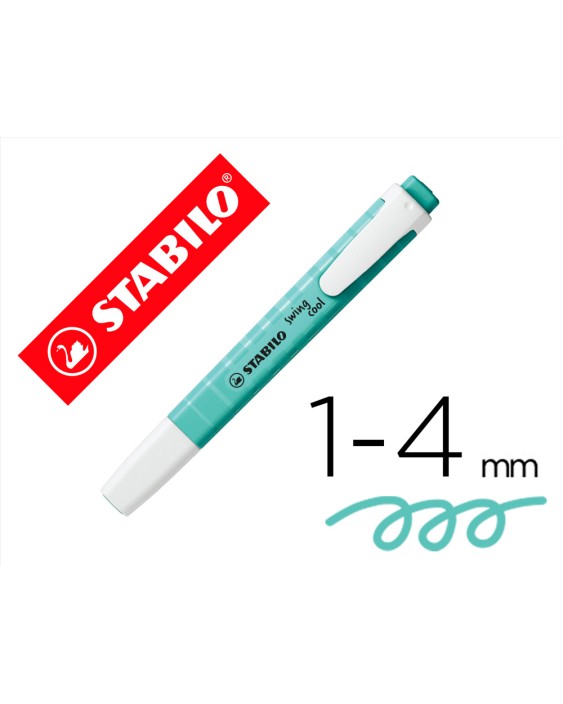 Rotulador stabilo fluorescente swing cool pastel turquesa