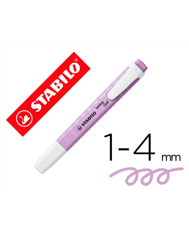 Rotulador stabilo fluorescente swing cool pastel violeta