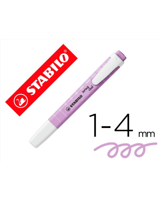 Rotulador stabilo fluorescente swing cool pastel violeta