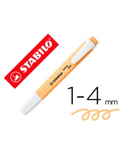 Rotulador stabilo fluorescente swing cool pastel naranja palido