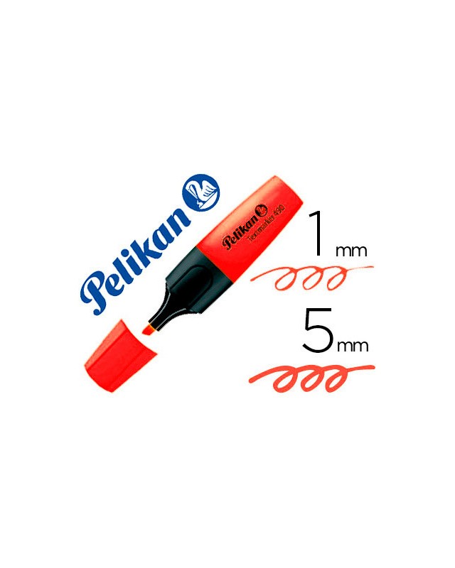 Rotulador pelikan fluorescente textmarker 490 rojo