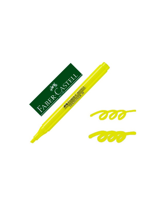 Rotulador faber castell fluorescente textliner 38 amarillo