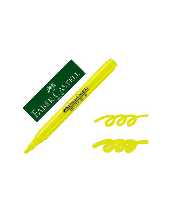 Rotulador faber castell fluorescente textliner 38 amarillo