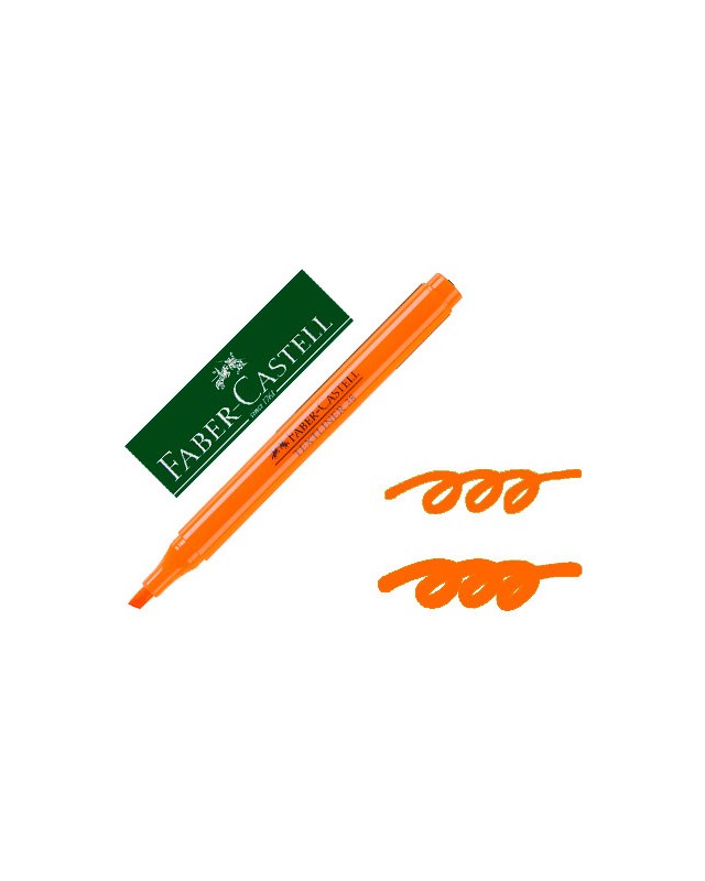 Rotulador faber castell fluorescente textliner 38 naranja