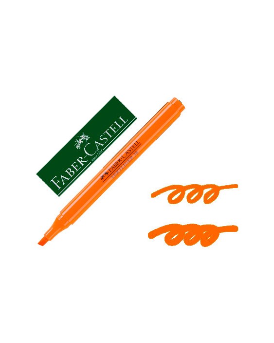 Rotulador faber castell fluorescente textliner 38 naranja
