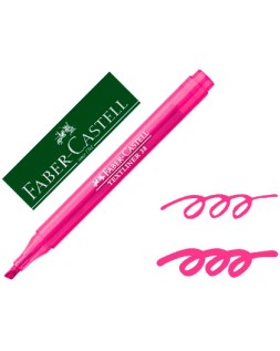 Rotulador faber castell fluorescente textliner 38 rosa