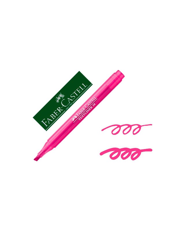 Rotulador faber castell fluorescente textliner 38 rosa
