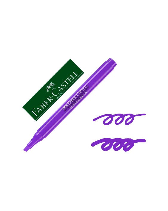 Rotulador faber castell fluorescente textliner 38 violeta