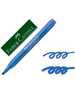 Rotulador faber castell fluorescente textliner 38 azul