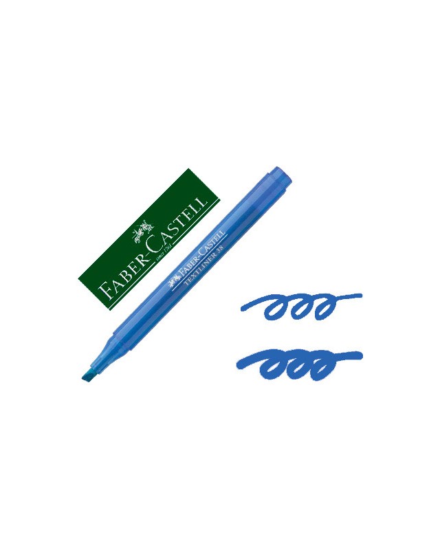 Rotulador faber castell fluorescente textliner 38 azul