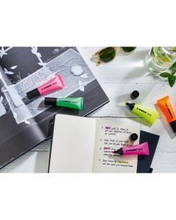 Rotulador stabilo fluorescente 72 neon expositor de 45 unidades colores surtidos