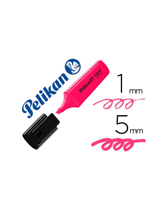 Rotulador pelikan fluorescente textmarker signal rosa