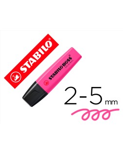 Rotulador stabilo boss fluorescente 70 magenta