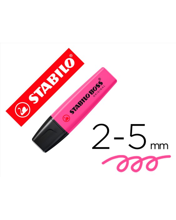 Rotulador stabilo boss fluorescente 70 magenta