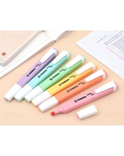 Rotulador stabilo fluorescente swing cool color pastel bolsa de 6 unidades colores surtidos
