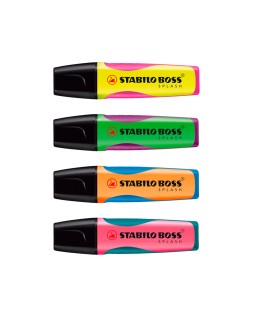 Rotulador stabilo boss splash 75 expositor sobremesa de 15 unidades colores surtidos