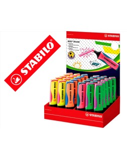 Rotulador stabilo boss splash 75 expositor sobremesa de 30 unidades colores surtidos