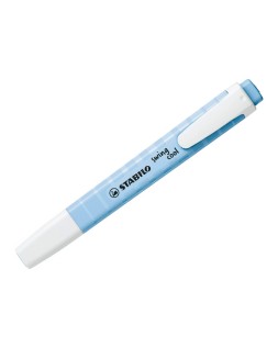 Rotulador stabilo fluorescente fino swing cool pastel azul nublado