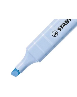 Rotulador stabilo fluorescente fino swing cool pastel azul nublado