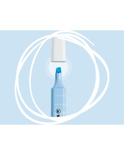 Rotulador stabilo fluorescente fino swing cool pastel azul nublado