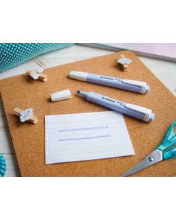 Rotulador stabilo fluorescente fino swing cool pastel azul nublado