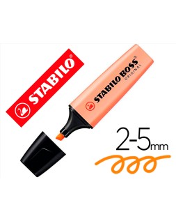 Rotulador stabilo boss fluorescente 70 pastel naranja palido