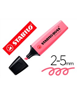 Rotulador stabilo boss fluorescente 70 pastel fucsia helado