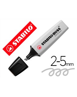 Rotulador stabilo boss fluorescente 70 pastel gris polvoriento