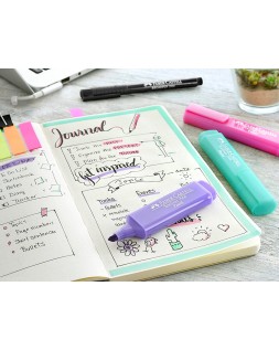 Rotulador faber castell fluorescente textliner 46 pastel expositor 60 unidades colores surtidos