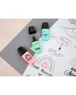 Rotulador stabilo boss mini pastel love estuche de 5 unidades colores surtidos