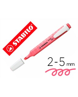 Rotulador stabilo fluorescente fino swing cool pastel rosa cerezo enflor