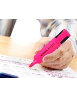 Rotulador greening fluorescente punta biselada rosa