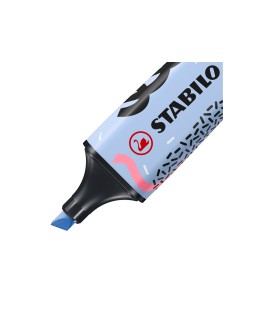 Rotulador stabilo boss fluorescente original pastel by ju schnee azul nublado