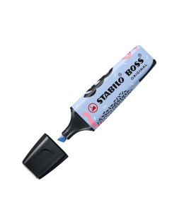 Rotulador stabilo boss fluorescente original pastel by ju schnee azul nublado