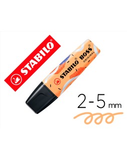 Rotulador stabilo boss fluorescente original pastel by ju schnee naranja palido